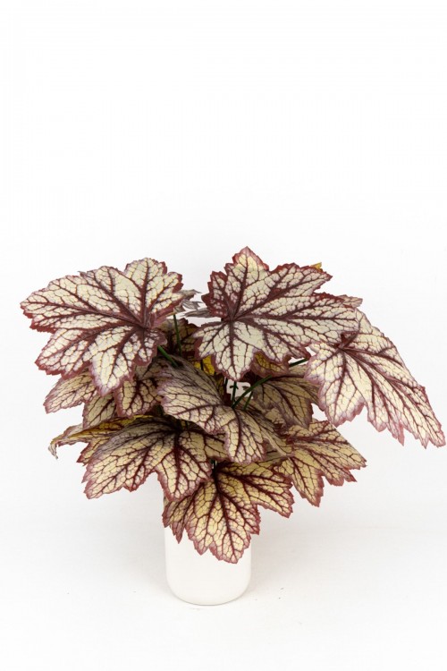 BEYAZ SAKSIDA YAPAY KALADYUM (CALADIUM) ÇİÇEĞİ