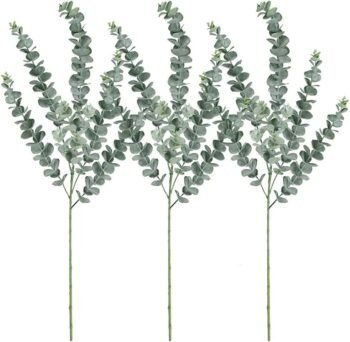 85 cm 3’lü Yapay Okaliptus Demeti – Gerçek Dokulu ve Doğal Görünümlü