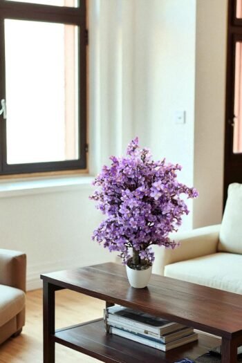 Yoğun Yapraklı 60 cm Yapay Sakura Bahar Dalı Ağacı