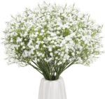 7 Dallı Dekoratif Yapay Beyaz Cipso Demeti Aranjman